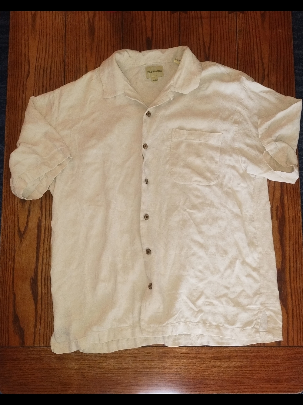 Joseph & Feiss XL 100% Silk Shirt